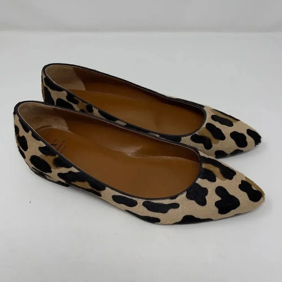 Aquatalia Shoes - Aquatalia Brown Mohair Animal Print Shoe